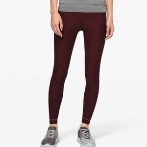 lululemon zoned in tight 27" garnet